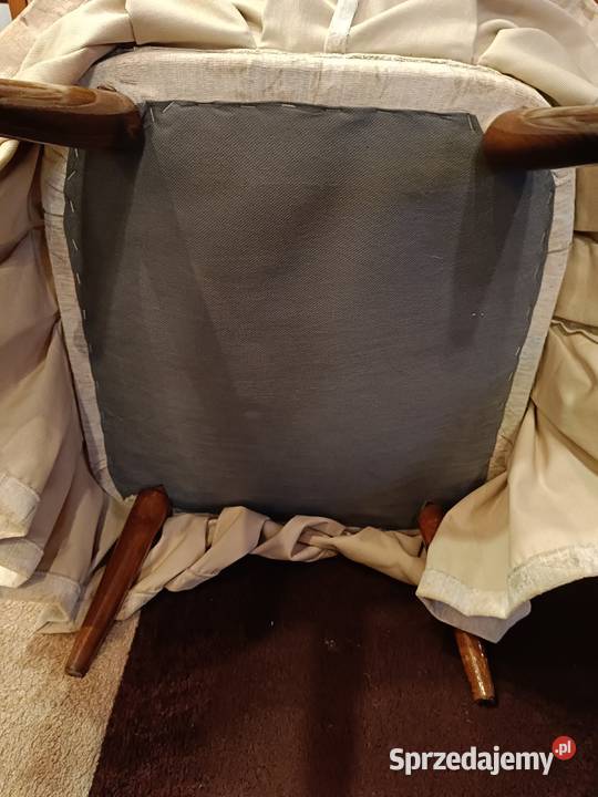 Fotel klubowy muszelka Vintage lata 60 PRL 55cm Lipno