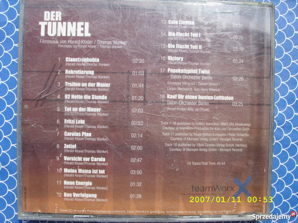 CD DER TUNEL TEAMWORX Wołów sprzedam
