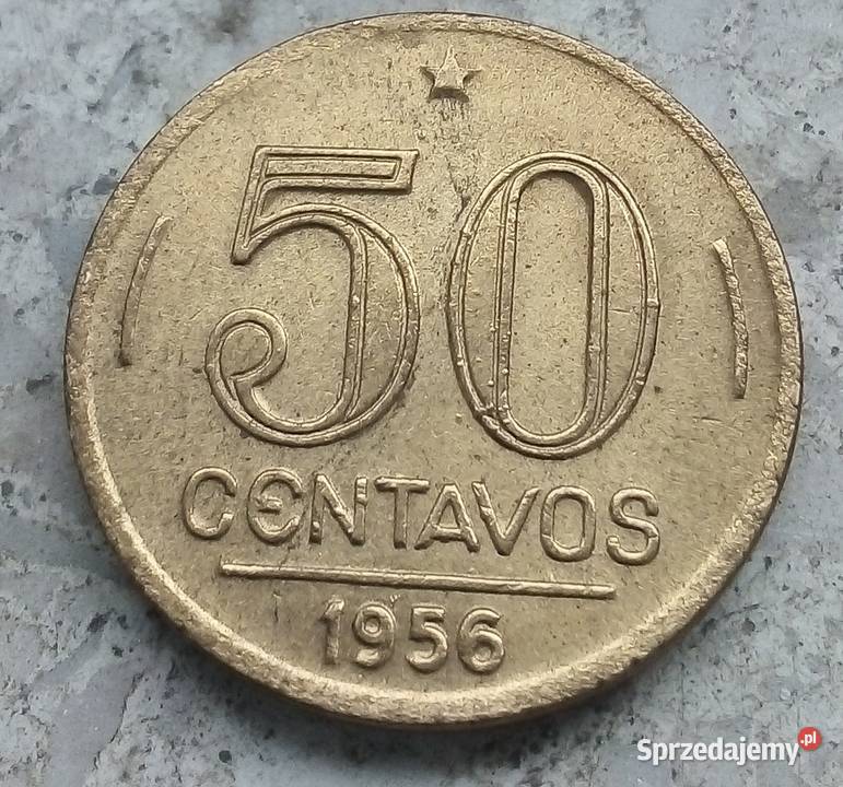 BRAZYLIA 50 CENTAVOS 1956 r BRĄZALUMINIUM Legionowo