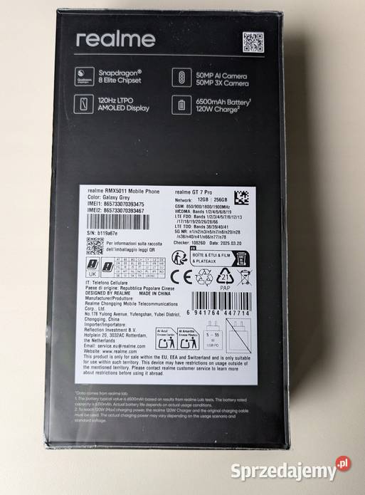 NOwy Smartfon realme GT 7 Pro 12 GB 256 GB 5G Kielce