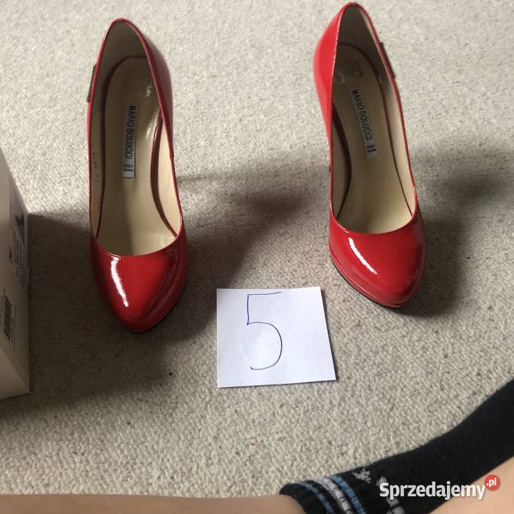 Szpilki skórzane czerwone Mario Bolucci czarne łódzkie Łódź