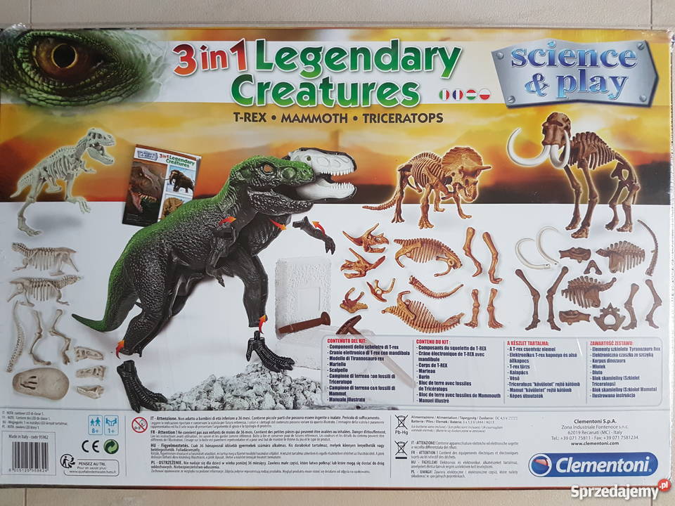 3W1 Legendary Creatures TREX MAMUT TRICERATOPS Kielce