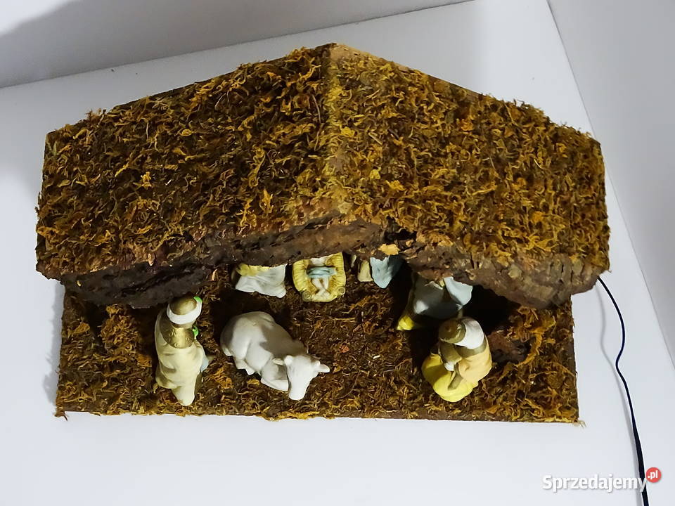 Szopka bożonarodzeniowa z figurkami tradycyjna Biłgoraj