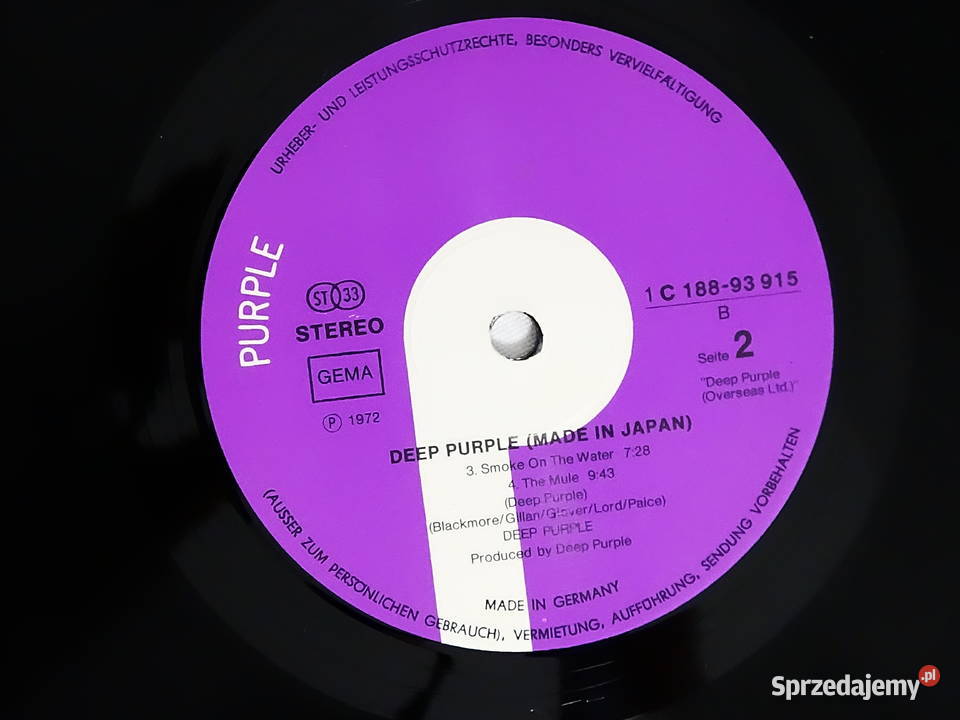 Deep Purple Made In Japan Label Purple Records Biłgoraj sprzedam