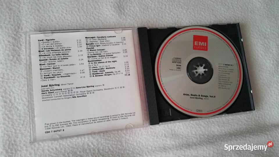 JUSSI BJORLING Arias Duets Songs VolII 1993 CD Puławy