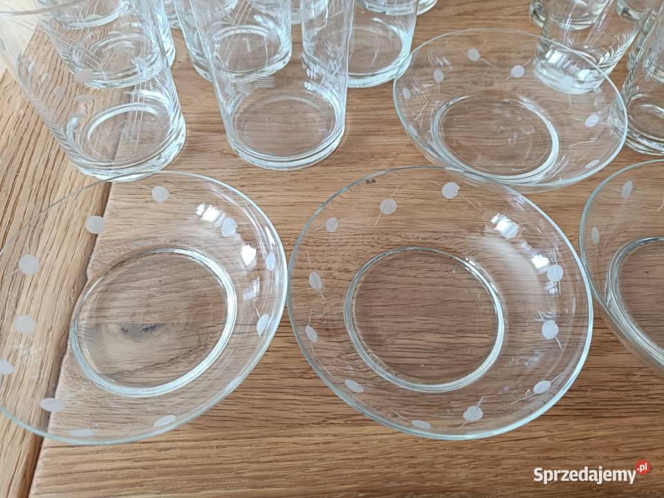 Ładne szkło PRL z cienkiego szkła Warszawa