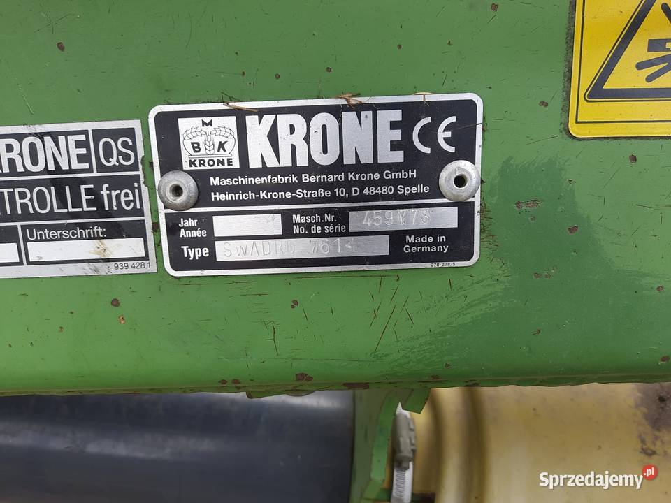 Zgrabiarka podwójna do środka Krone Swadro 761 Stężyca