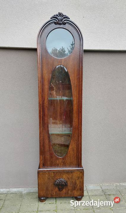 Stary słupek witryna szafka dąb ciemna Meble Tczew