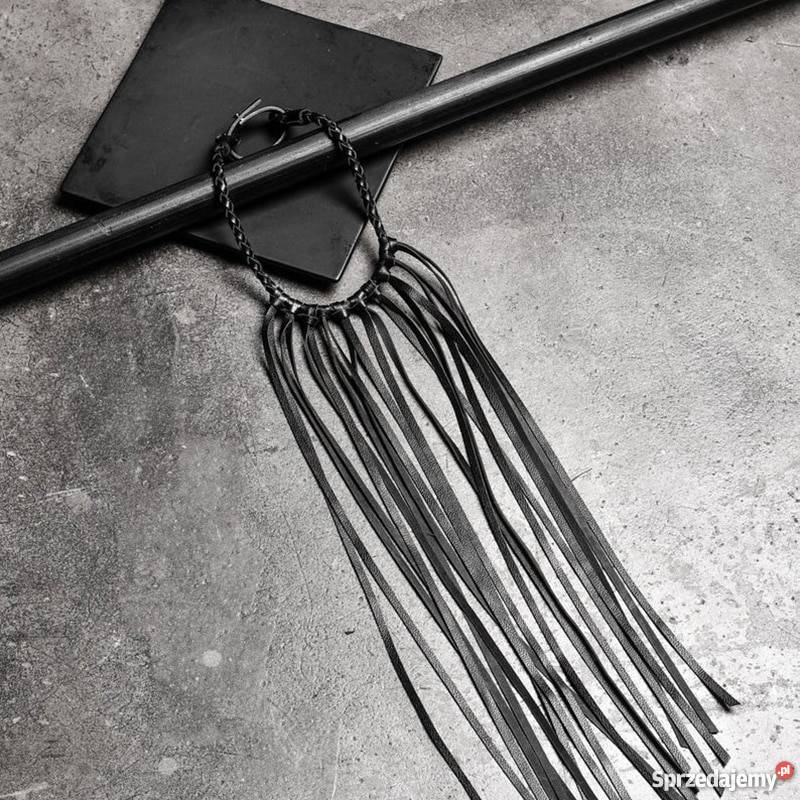 Naszyjnik skórzany skóra frędzle gotyk sexowny sprzedam