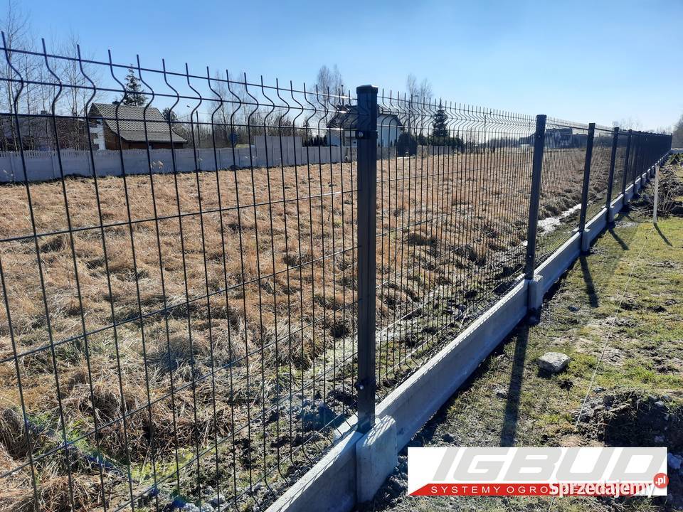 Ogrodzenie panelowe 3D z podmurówką betonową Częstochowa