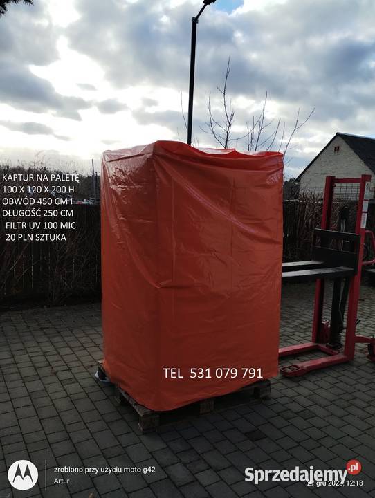 Kaptury foliowe na big bagi palety euro wkłady Ostrów Wielkopolski sprzedam