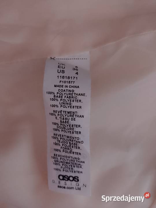 36S ASOS Długi płaszcz skórzany z Londynu NOWY Kraków sprzedam