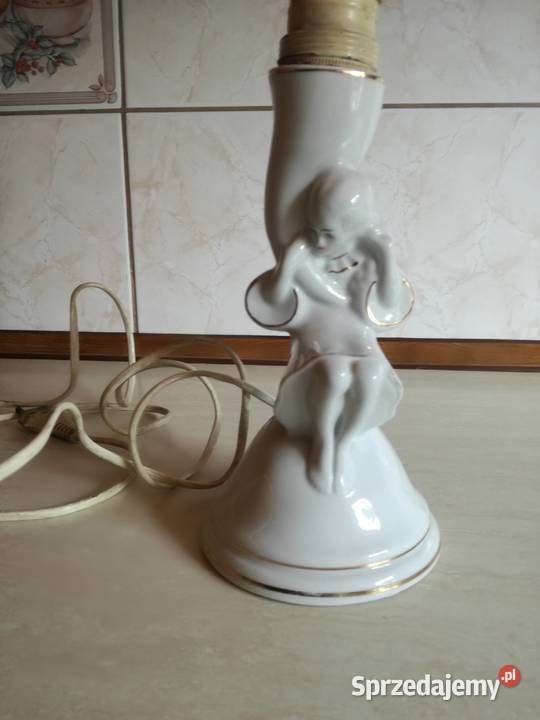 Piękna stara porcelanowa lampka nocna Ćmielów