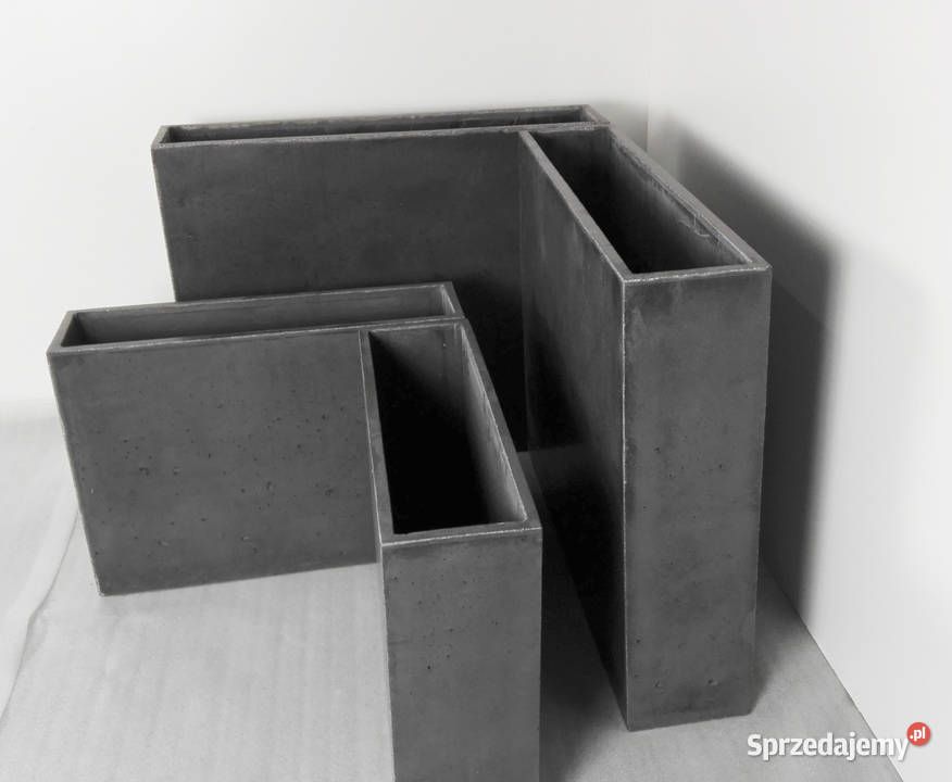 Donica betonowa 30x30x75 donice betonowe Architektura ogrodowa