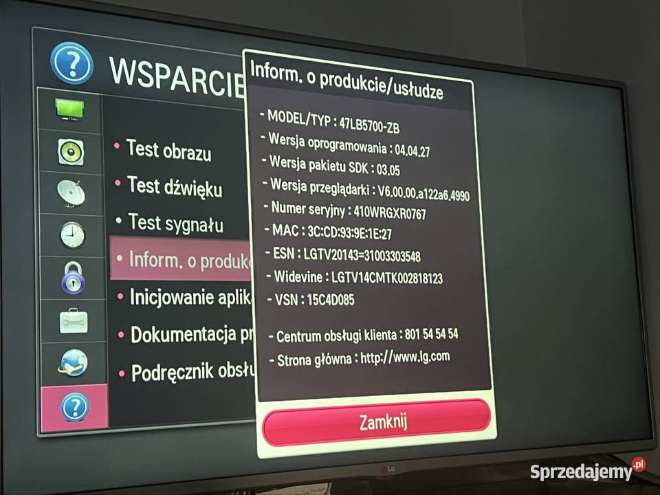 Telewizor LG Smart TV 47 Telewizory Zagórz