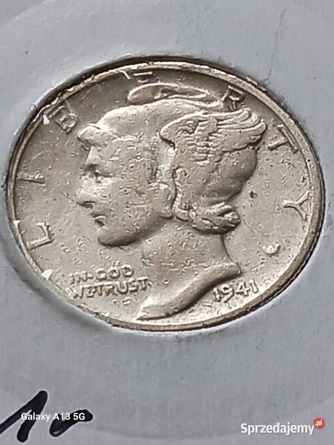 10 Centów USA 1941 r Merkury Konin