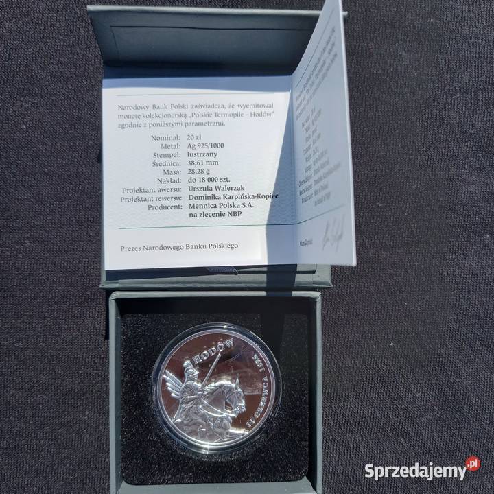 20 złotych 2018 Ag925 Hodów 1694 polskie lubelskie