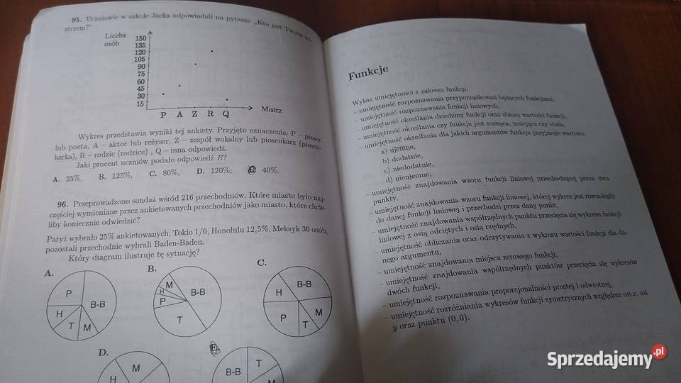 Matematyka 8 testy wyboru wielokrotnego Bolałek
