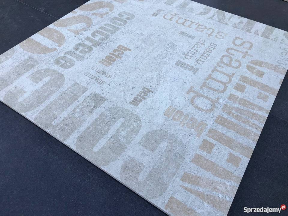 Gres Gesso 60x60 BETONOPODOBNY napisy gatunek 1 Łask