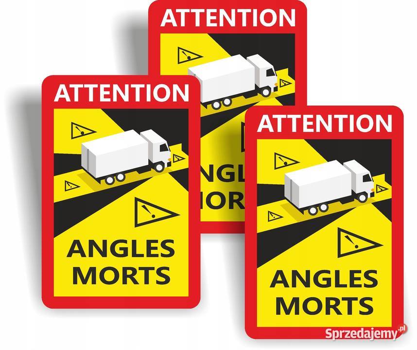 Naklejka ANGLES MORTS 5 sztuk DRUK UV folia