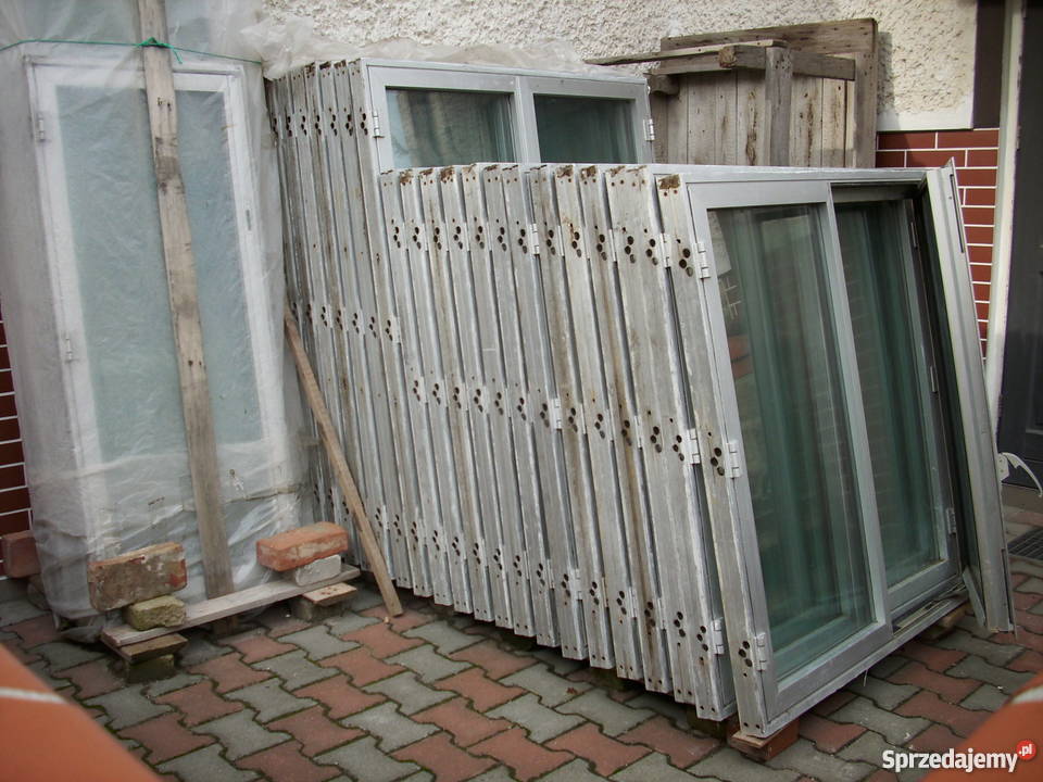 Okna i drzwi aluminiowe z demontażu tanio 70 Metalowe Szczecin sprzedam