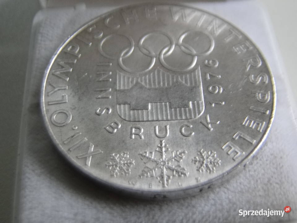 100 Schillingów srebro Austria 1976 r Igrzyska Numizmatyka mazowieckie Warszawa