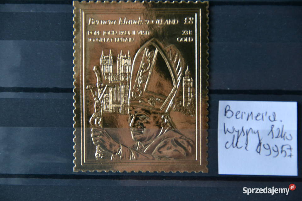 Znaczki Papież Jan Paweł II Bernera Wyspy Sobótka