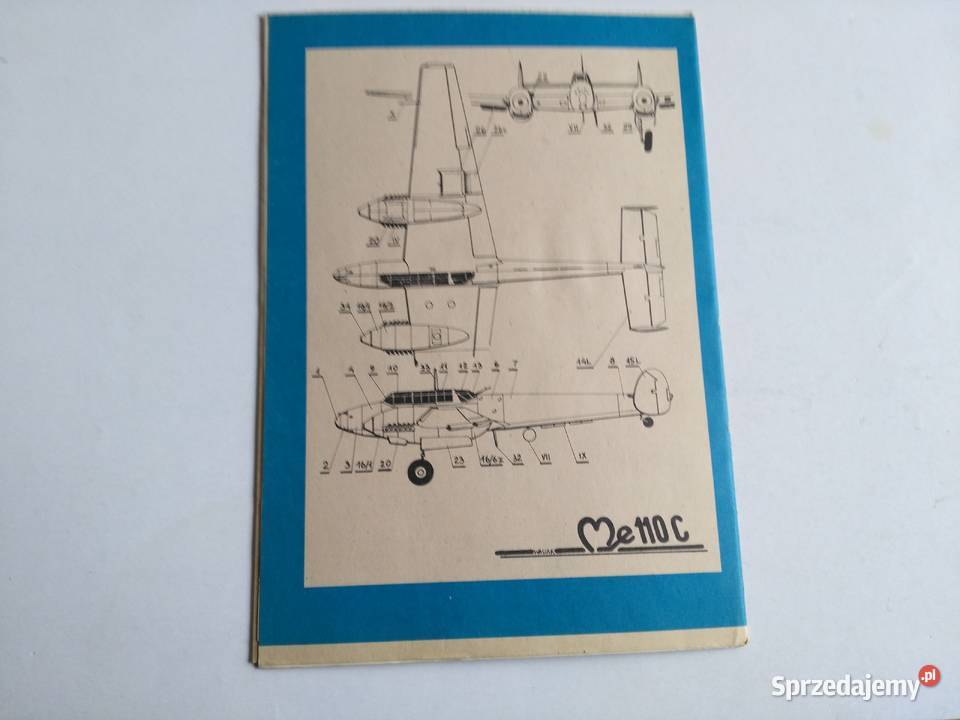 Mały Modelarz 71991 ciężki samolot myśliwski Me śląskie Dąbrowa Górnicza