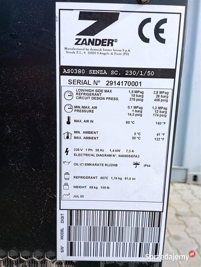 Osuszacz ZANDER AS0380 S011784