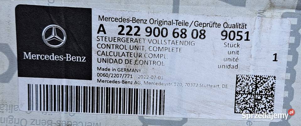 PRZEŁĄCZNIK MANETKI TAŚMA MERCEDES S KLASA W222 Mielęcin sprzedam