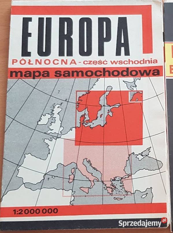 Mapa samochodowa Europa polityczno komunikacyjna Zielona Góra sprzedam