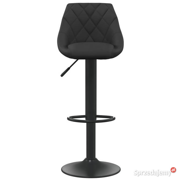Stołek barowy czarny obity aksamitem WM335335 Krzesła
