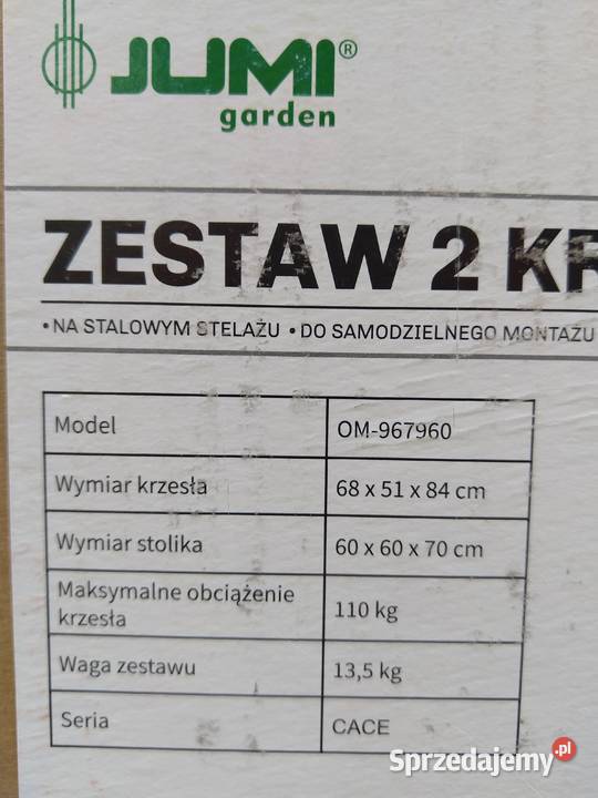 NAJTANIEJ Zestaw Mebli Balkonowych Tarasowych metal Zabrze