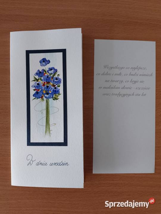 Kartka okolicznościowa W Dniu Urodzin składana wielkopolskie
