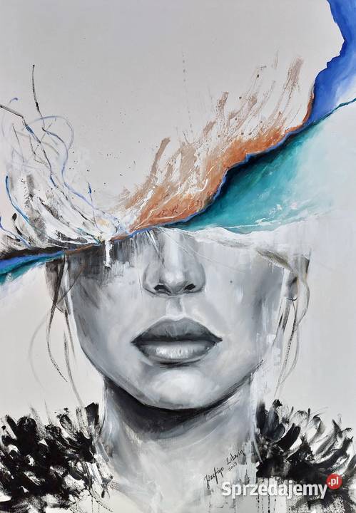 Kobieta abstrakcja duż obraz abstrakcyjny Antyki, Sztuka, Kolekcje sprzedam