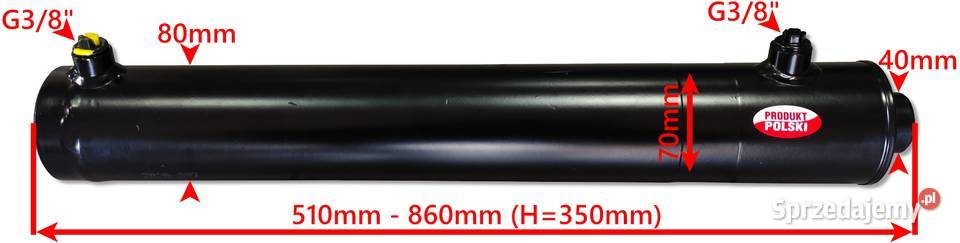 SIŁOWNIK HYDRAULICZNY SMTG 70x40 SKOK 350 Solec Kujawski sprzedam