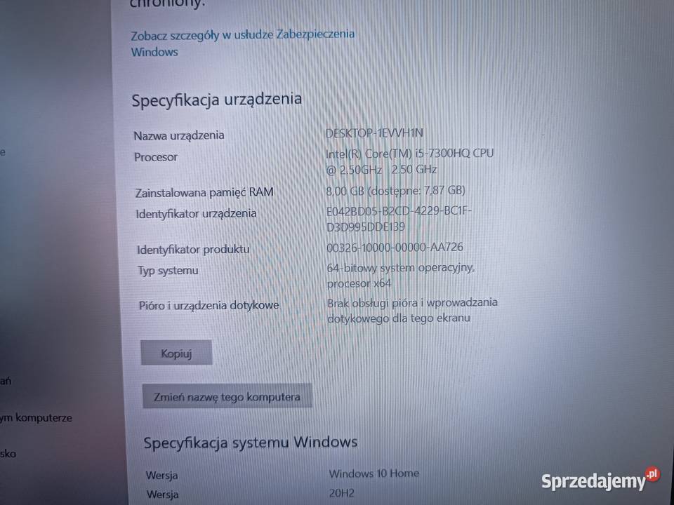 Laptop gamingowy Dell Inspiron 7577 i57300HQ8G1 8GB Libiąż