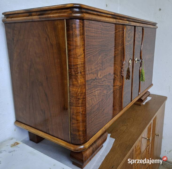 Szafka renowacji fornir orzechowy politura w 65cm RTV Mirsk