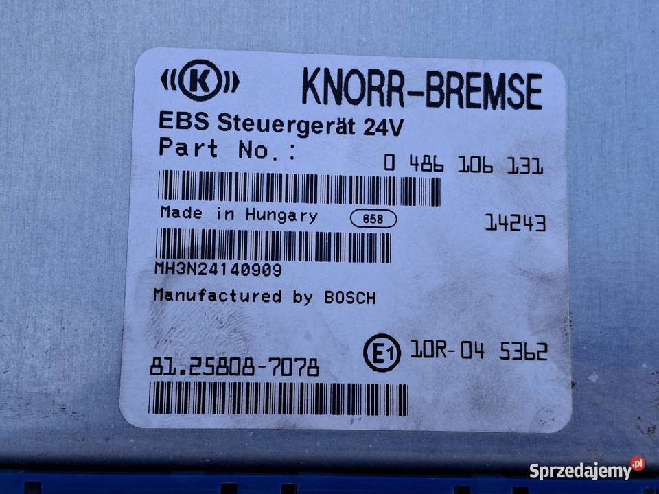 MAN TGX TGS E6 STEROWNIK E35 MODUŁ KASETA KNORR ciężarowe Pozostałe Bieleń