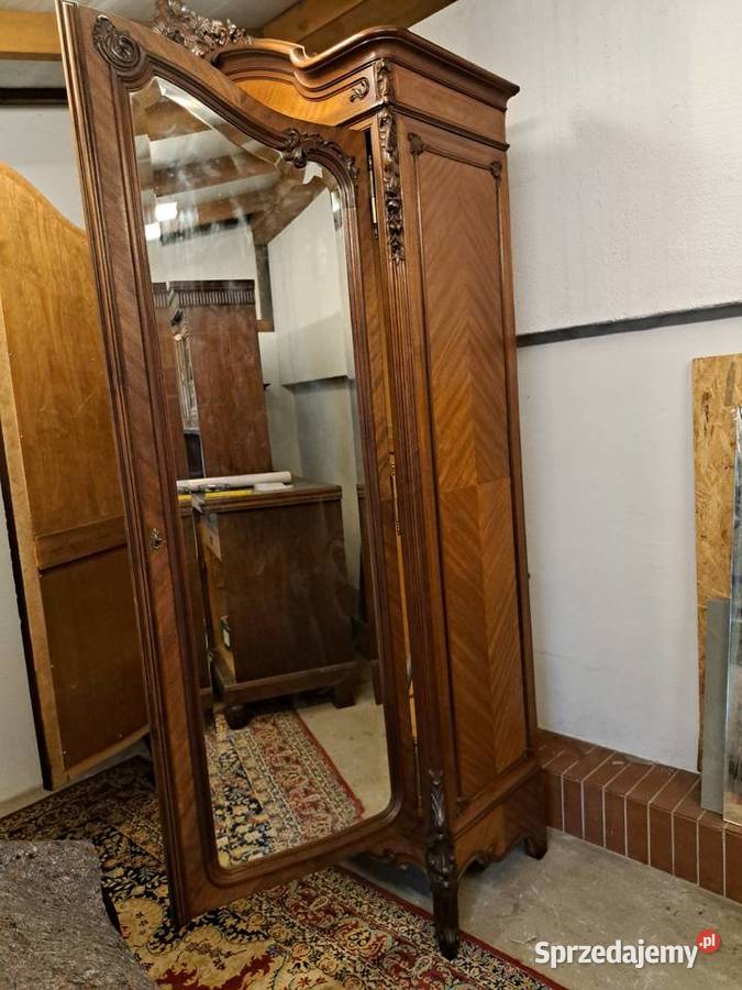 Piękna 2drzwiowa szafa Ludwik Filip z lustrami