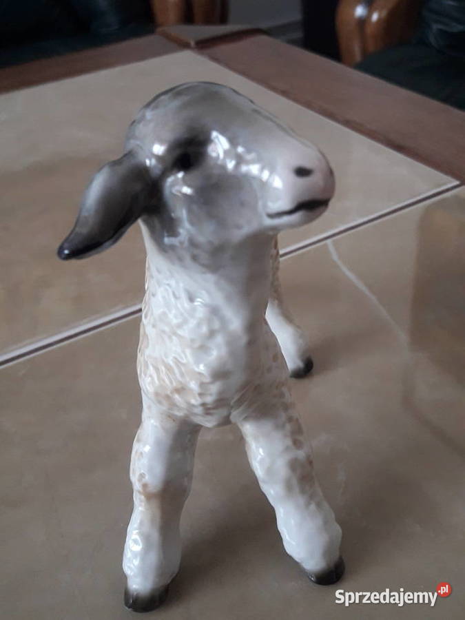 Porcelanowa owieczka Heinz Schaubach Janów Lubelski