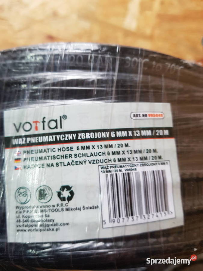 Vorfal Wąż Pneumatyczny Gumowy Przewód 6x13mm Głogowa