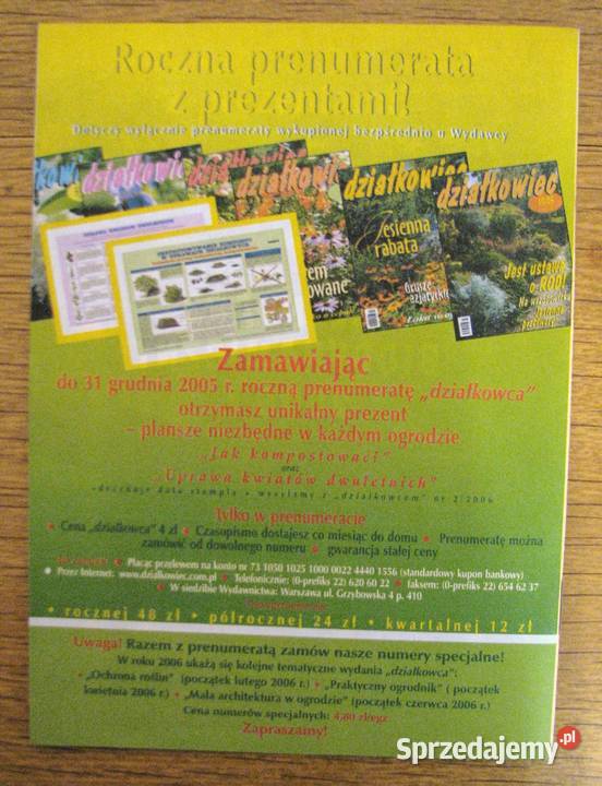 Działkowiec Listopad 2005 lubelskie Parczew