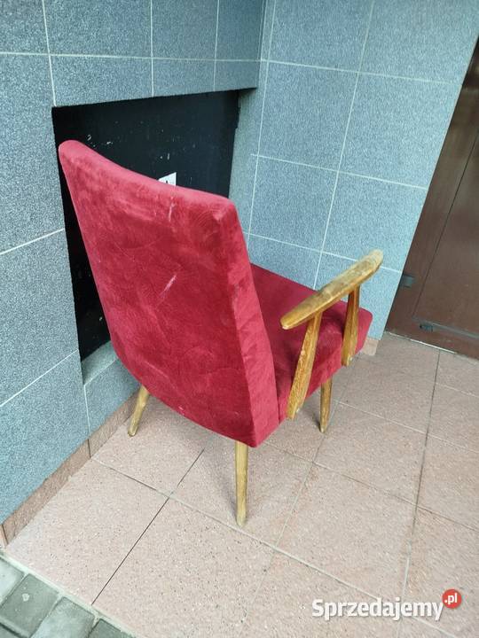 Fotel drewniany PRL Warszawa