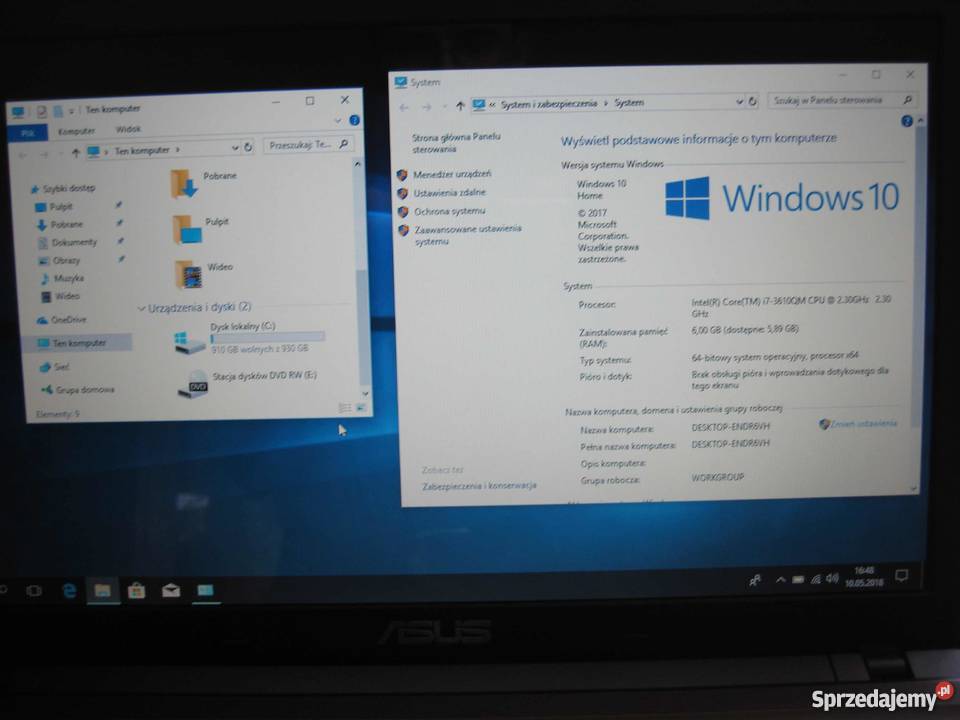 Fabrycznie nowy Asus i7 8x25GHz 1TB wysoki model Obsługa standardu 802.11n