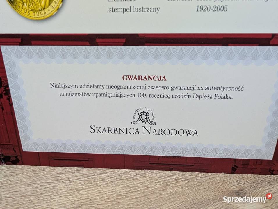 Folder Klaser na medale 100 Rocznica Urodzin Piła sprzedam