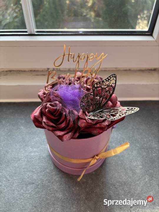 Mały Bukiet kwiatów ze wstążek Flowerbox Kikół sprzedam