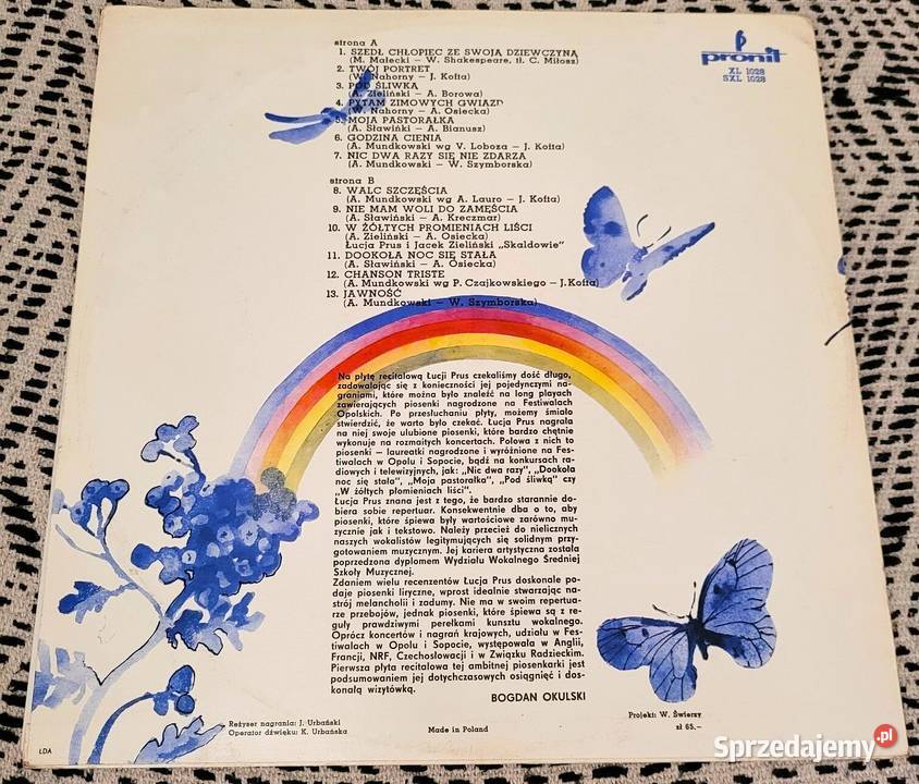 Łucja Prus płyta winylowa z roku 1974 w stanie