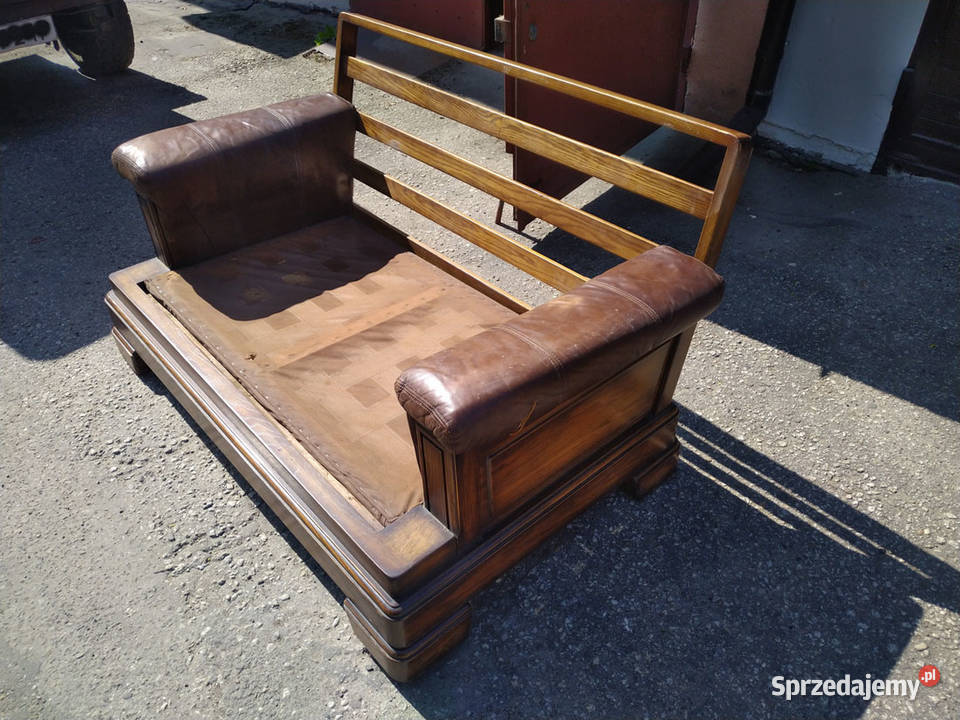Sofa dębowa dwuosobowa bez wkładu okazja Przemyśl