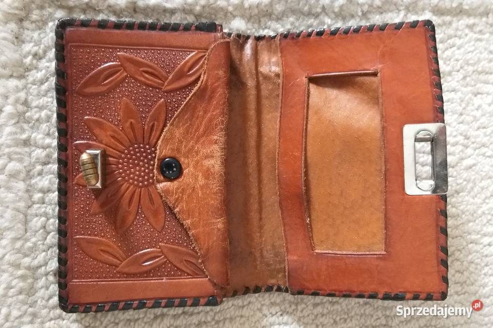 Skórzana portmonetka vintage Warszawa